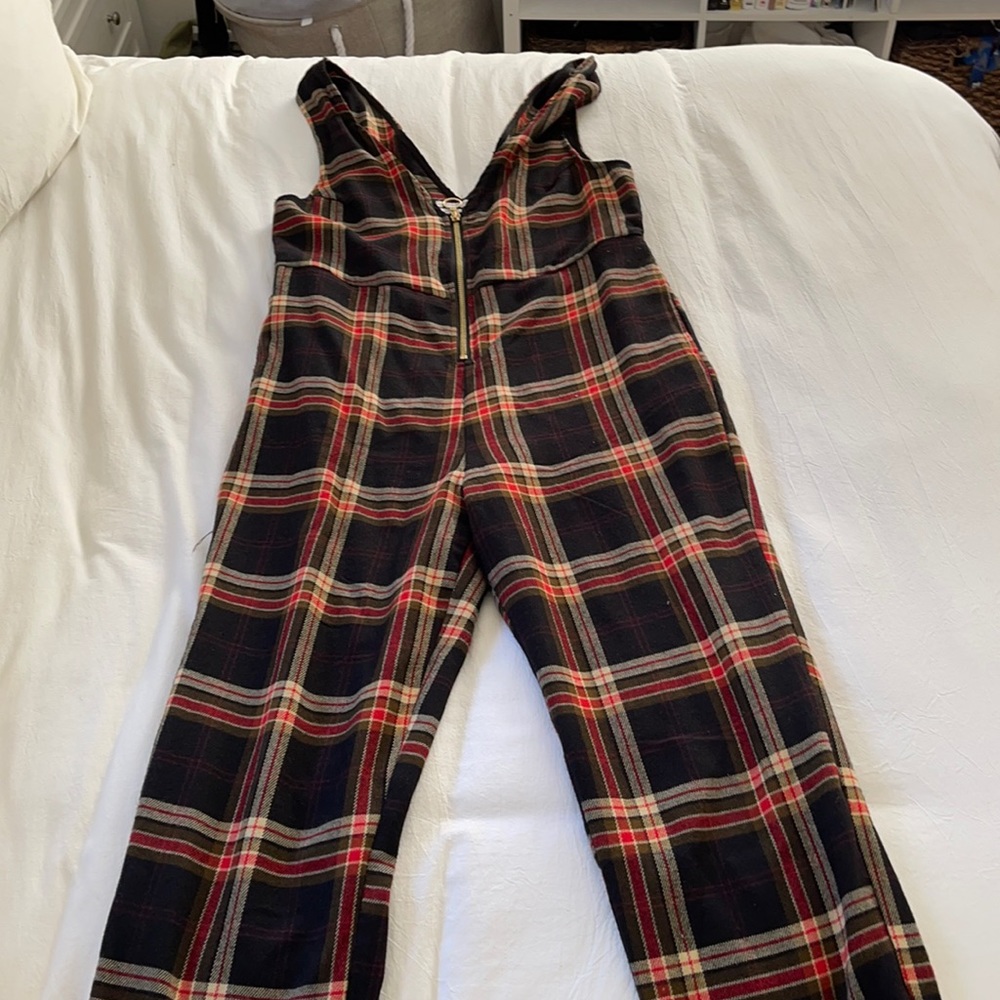 Urban Outfitters Plaid Jumpsuit